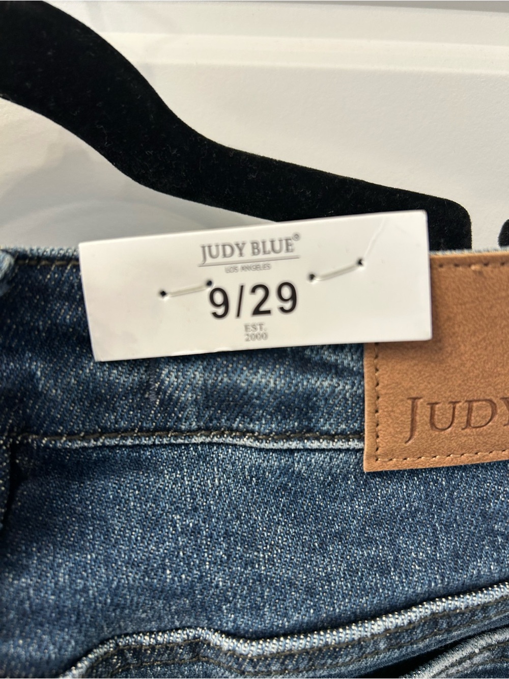 Judy Blue Dark Blue Distressed boyfriend fit jeans - Picture 3 of 6